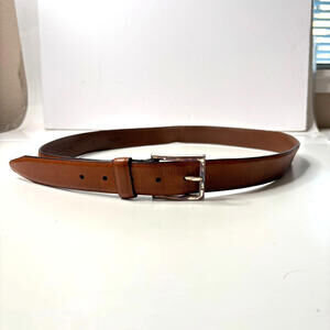 Allen Edmonds Cognac Brown Leather Belt Mens 40 USA‎ **Worn In Classic Business